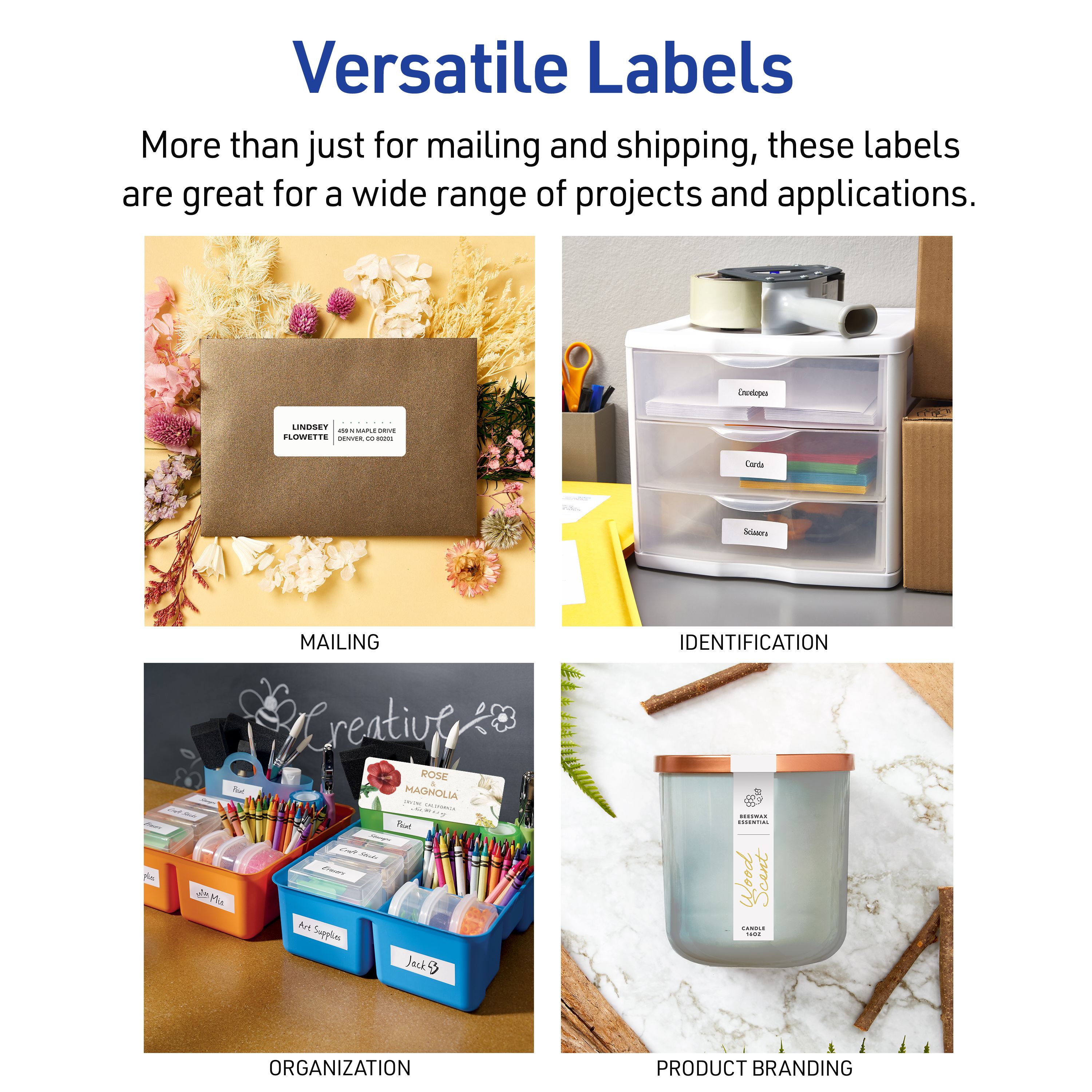 Mini-Sheets File Folder Labels, 2/3